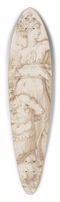 Giorgio Vasari - Victory with three Prisoners kneeling on Trophies 39.3 inch art pintail longboard deck