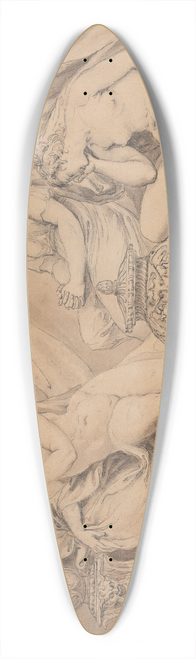Giovanni Battista Cipriani - Design for a Monument to the Memory of Michaelangelo 39.3 inch art pintail longboard deck