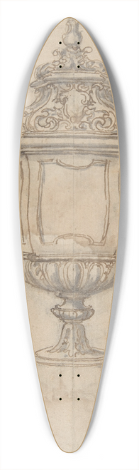 Giovanni Battista Foggini - Sheet with sketches and designs for two vases, three classical heads en profil and two slave figures 39.3 inch art pintail longboard deck