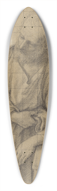 Giovanni Battista Salvi da Sassoferrato - Saint Joseph Leaning on a Table 39.3 inch art pintail longboard deck