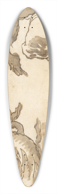 Giovanni Domenico Tiepolo - A Sea Horse and a Dolphin 39.3 inch art pintail longboard deck