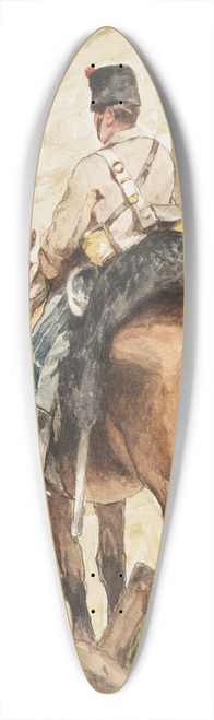 Giovanni Fattori - Cavalleggero in perlustrazione 39.3 inch art pintail longboard deck