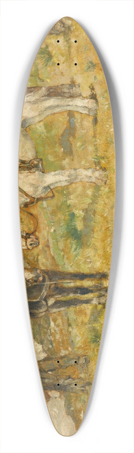 Giovanni Fattori - Paesaggio Con Cavalli 39.3 inch art pintail longboard deck