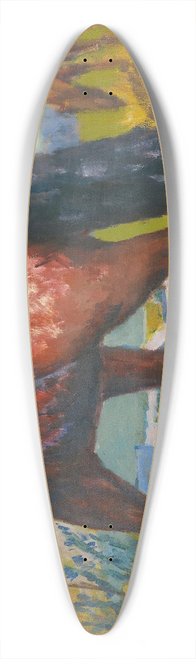 Giovanni Giacometti - Red Horse 39.3 inch art pintail longboard deck