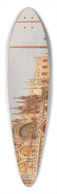 Giovanni Grubacs - A View Of St Marks Basilica And A View Of St Marks Square 39.3 inch art pintail longboard deck
