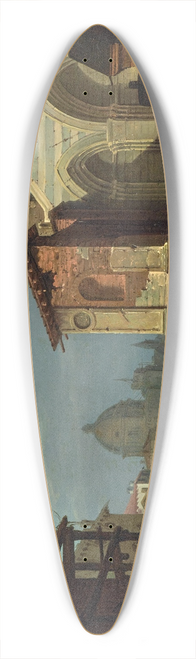 Giovanni Migliara - Venetian Capricci with Church and Figures 39.3 inch art pintail longboard deck