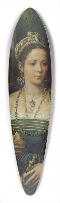 Girolamo Da Carpi - Portrait of a Lady 39.3 inch art pintail longboard deck