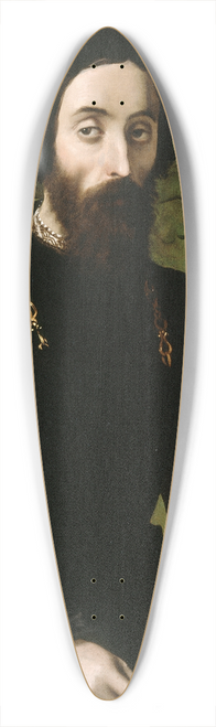 Girolamo Mazzola Bedoli - Portrait of a Musician 39.3 inch art pintail longboard deck