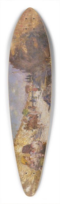 Girolamo Nerli - Market day, Rome 39.3 inch art pintail longboard deck