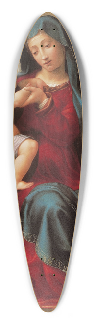 Giuliano Bugiardini - Virgin and child 39.3 inch art pintail longboard deck