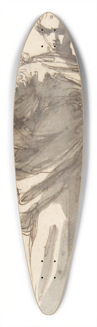 Giuseppe Bernardino Bison - Design for a Statue of Justice with Sketches at Left and Above 39.3 inch art pintail longboard deck
