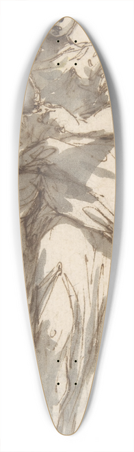 Giuseppe Bernardino Bison - Design for a Statue of Prudence with Sketches at Upper Left Corner 39.3 inch art pintail longboard deck