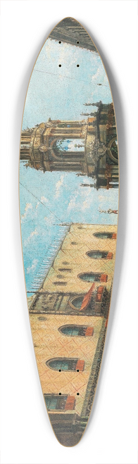Giuseppe Bernardino Bison - The Giovedi Grasso Festival before the Ducal Palace in Venice 39.3 inch art pintail longboard deck