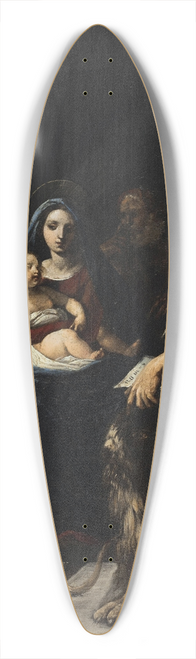 Giuseppe Cesari - Huile sur cuivre 39.3 inch art pintail longboard deck