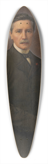 Godfried Guffens - Self Portrait 39.3 inch art pintail longboard deck