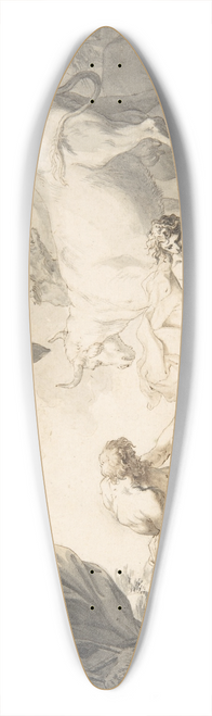 Godfried Maes - Illustrations to the Metamorphoses of Ovid; Jupiter and Io (.1); Jupiter and Io, disguised as a white beifer (.2); Mercury Rescuing Io from Argus (.3) 39.3 inch art pintail longboard deck