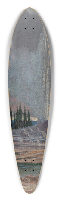Grafton Tyler Brown - Castle Geyser, Yellowstone National Park 39.3 inch art pintail longboard deck