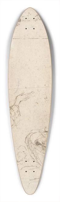 Guercino - Saint Francis of Assisi and Saint Louis of France Venerating an Image of the Virgin 39.3 inch art pintail longboard deck