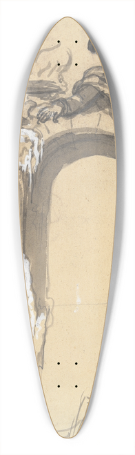 Gustave Dor - Study for aFrontispiece 39.3 inch art pintail longboard deck