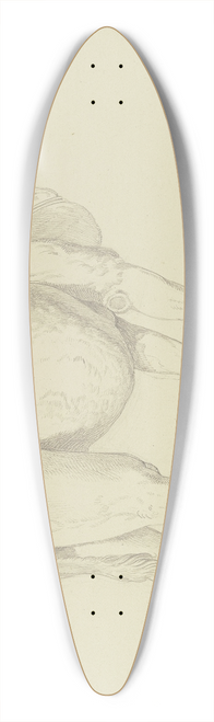 Gustav Heinrich Naecke - One-humped camel to the right 39.3 inch art pintail longboard deck