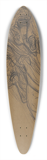Gustav Klimt - Young Woman in an Armchair 39.3 inch art pintail longboard deck