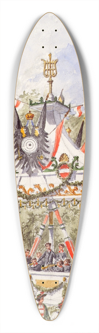Gustav Korompay - Der Musikpavillion des Wiener Schtzenfestes von 1898 39.3 inch art pintail longboard deck