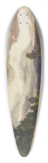Gustav Macoun - A Landscape with Heathland 39.3 inch art pintail longboard deck