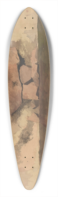 Gustav Wentzel - Stone Blocks 39.3 inch art pintail longboard deck