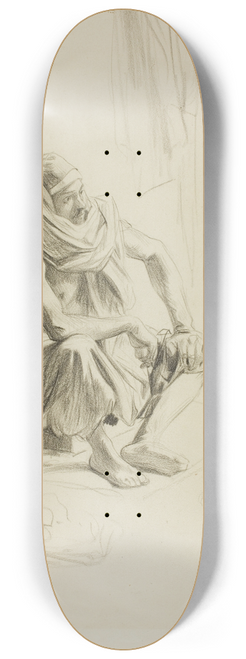 Charles Beale - Seated Arab 8.25 inch art skate deck