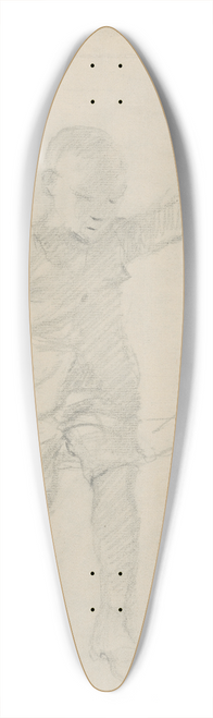 Gustv Mall - Seated Boy 39.3 inch art pintail longboard deck