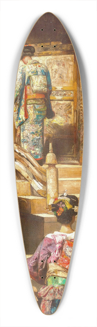 Gyula Tornai - A Japanese princess going to church 39.3 inch art pintail longboard deck