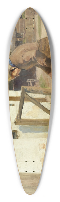Hans Andersen Brendekilde - En hne med sine kyllinger 39.3 inch art pintail longboard deck