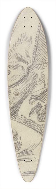 Hans Brosamer - Faltenstudie nach hngendem Stoff 39.3 inch art pintail longboard deck