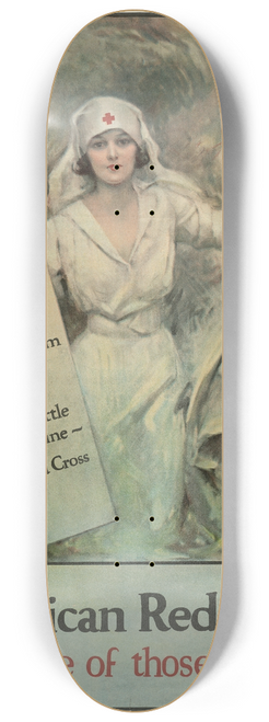 Charles Bosseron Chambers - American Red Cross In the service of those who suffer 8.25 inch art skate deck