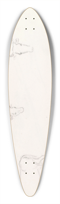 Hans Gude - Studier av kuer 39.3 inch art pintail longboard deck