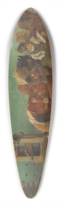 Hans Makart - Entwurf zum Festzug 1879  Die Maschinenbauer und Mechaniker 39.3 inch art pintail longboard deck