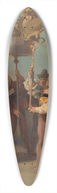 Hans Makart - Entwurf zum Festzug 1879  Standartentrger der Tischler 39.3 inch art pintail longboard deck