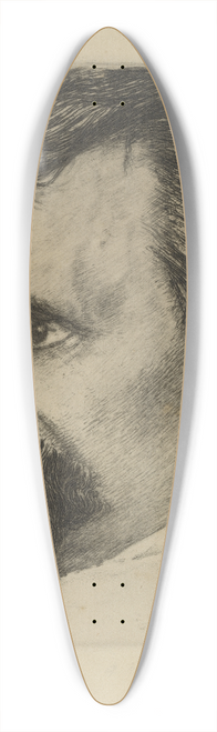 Hans Olde - Head Study of Friedrich Nietzsche 39.3 inch art pintail longboard deck