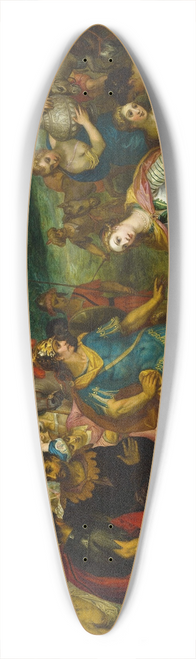 Hans Rottenhammer - The Encounter of David and Abigail 39.3 inch art pintail longboard deck