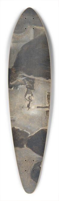 Hans Smidth - Pastor Sren blows out the candle on the New Years Eve 39.3 inch art pintail longboard deck
