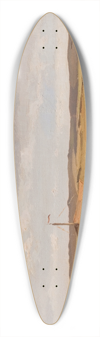 Hans Smidth - The Artists Shelter on the Moors in Jutland 39.3 inch art pintail longboard deck