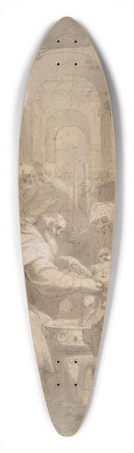 Hans Speckaert - Circumcision in the Temple 39.3 inch art pintail longboard deck
