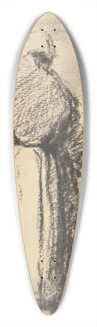 Harald Reiterer - Peasant Woman Seen fromBehind 39.3 inch art pintail longboard deck