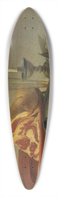 Harmen Steenwyck - Still Life With A Ham, A Fish, A Candle And Other Objects Arranged On The Edge Of A Tabletop 39.3 inch art pintail longboard deck