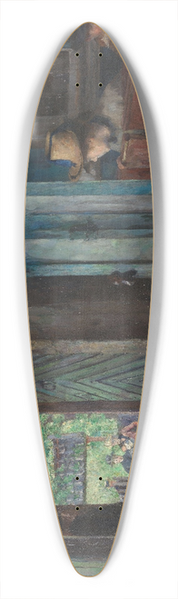 Harriet Backer - Christening in Tanum Church 39.3 inch art pintail longboard deck