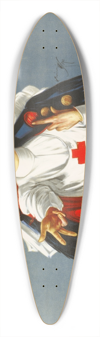 Harrison Fisher - Join the Red Cross  all you need is a heart and a dollar 39.3 inch art pintail longboard deck Harrison Fisher - Join the Red Cross  all you need is a heart and a dollar 39.3 inch art pintail longboard deck
