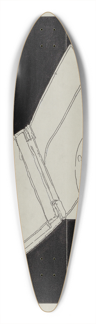Harry Goodman - Pewter Box 39.3 inch art pintail longboard deck