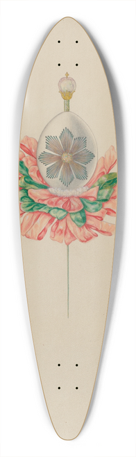 Harry Mann Waddell - Cascarone (eggshell) Stick Pin 39.3 inch art pintail longboard deck