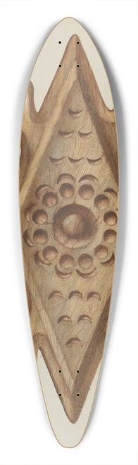 Harry Mann Waddell - Detail, Side of Confessional 39.3 inch art pintail longboard deck