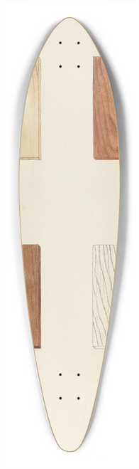 Harry Mann Waddell - Wood Grain (Demo.) 39.3 inch art pintail longboard deck